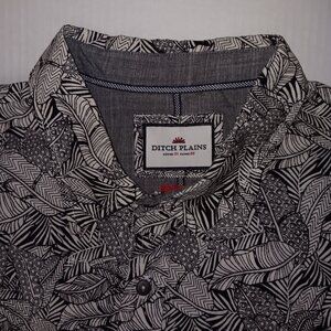 DITCH PLAINS  PALM LEAVES PRINT SHIRT